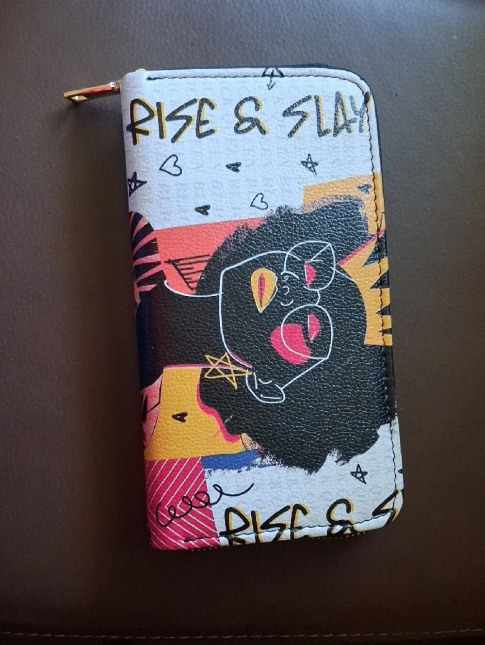 Graphic Afrocentric Zip Wallet - Multicolor